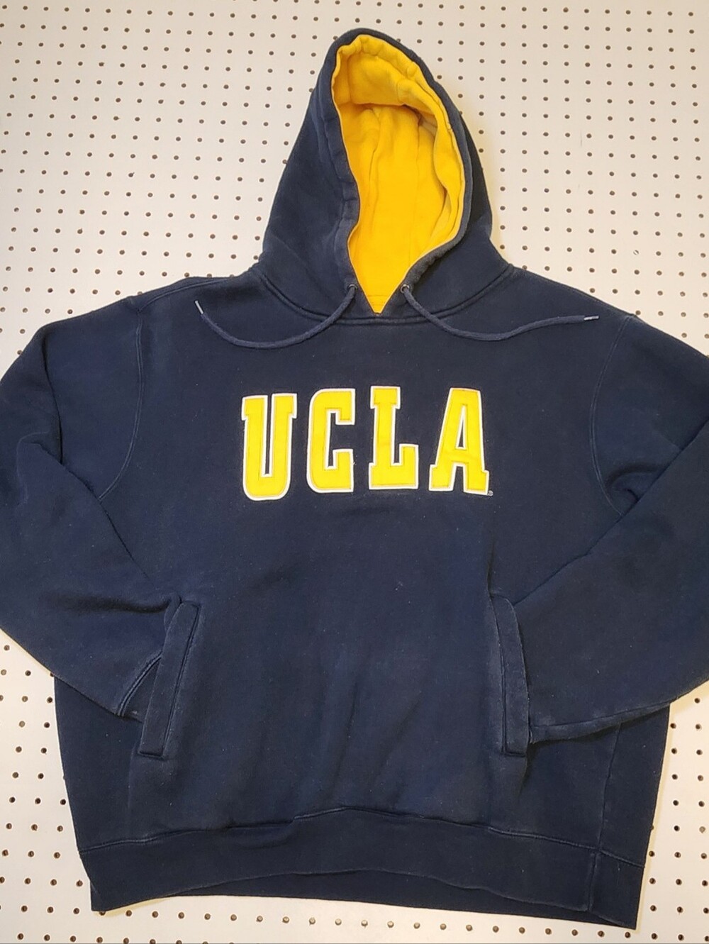 UCLA Bruins Hoodie Sweatshirt Mens Large Navy Blue Gold Champs Sports College